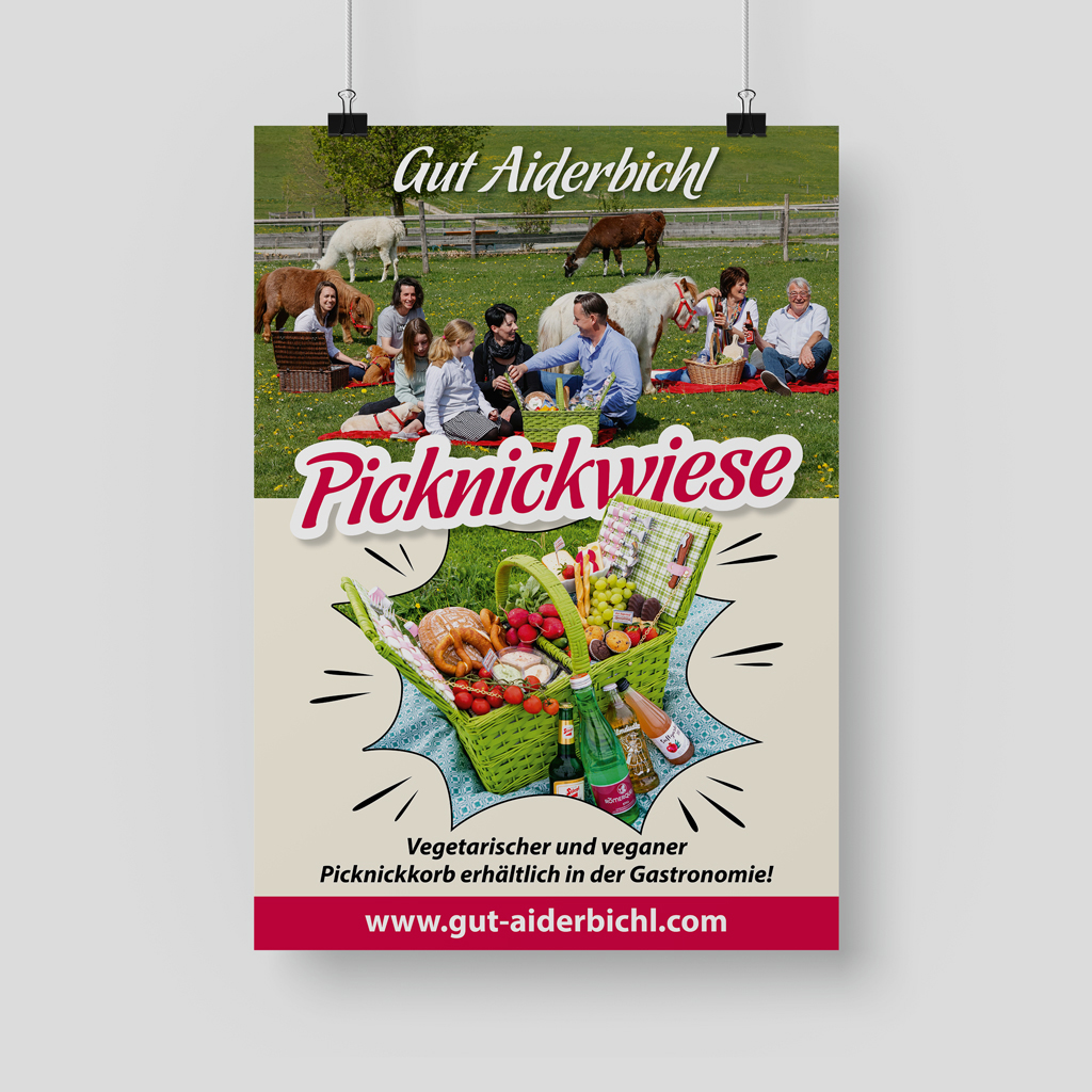 Claudia Wendt Grafikdesign Gut Aiderbichl Plakat Picknickwiese